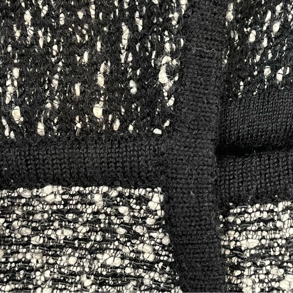 Vince Textured Drape Front Jacket cardigan M Black Gray Long Sleeve wool blend - Picture 9 of 9